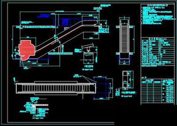Stairs Cad block and details Download 07
